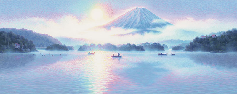 笹倉鉄平、日の出富士印象